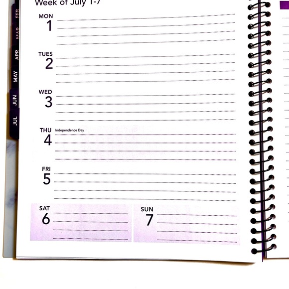 On GMA & Tamron Hall Show! Annual Calendars w/todo lists white purple black - Picture 9 of 13